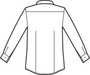 bozzetto posteriore della camicia con il collo alla coreana dublino