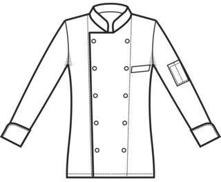 Bozzetto giacca da cuoco slim