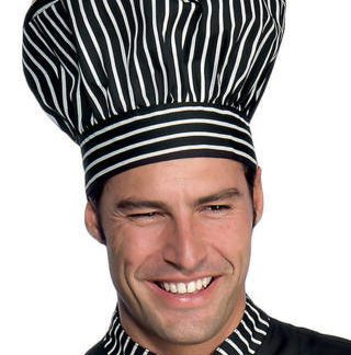 Cappello Da Cuoco Classico A Righe 4 varianti 075100 Fantasia gessata Londra 01, a righe larghe con sfondo nero