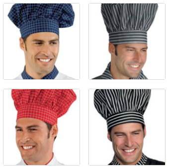 Cappello Da Cuoco Classico A Righe o Quadri 4 varianti