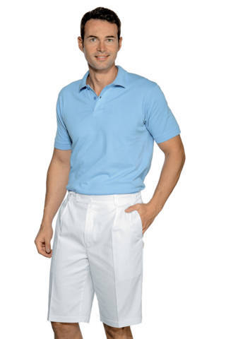 Bermuda leggero uomo con elastico in vita 100% Cotone in colore Bianco.