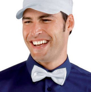 Cappello Con Visiera Per Cameriere Bar Gelateria Creperia Uomo Donna bianco