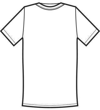 109000 bozzetto anteriore maglia bianca a girocollo t-shirts a maniche corte per uomo in cotone