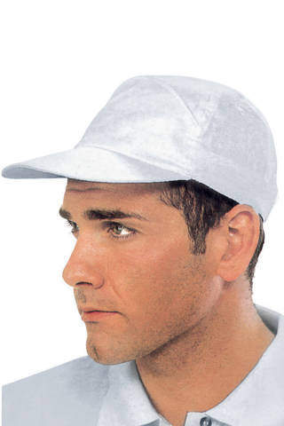 cappello baseball bianco con visiera