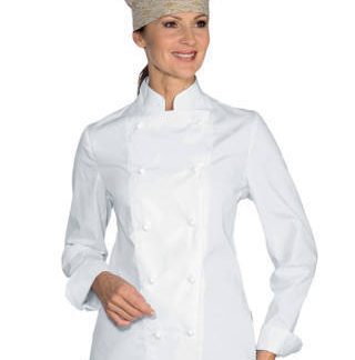 Fenteer Donna Uomo Top Giacche da Chef Camicie Da Cuoco Abbigliamento da Lavoro Ristorazione 
