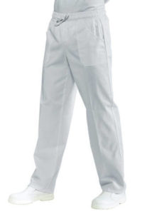 Pantaloni Bianco Uomo Donna Estetista Beauty Center Medico 100% Cotone 044000