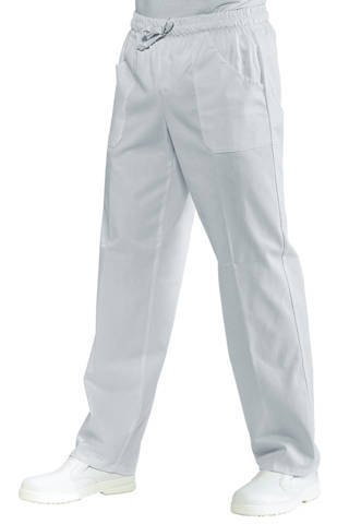 Pantaloni Bianco Uomo Donna Per Medico Infermiere Dottore Super Stretch 210