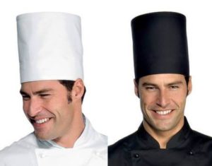 Cappello Da Cuoco Tubolare 20 Cm Nero o Bianco Lavabile Regolabile Elite. Codice: 075000K -075000E-