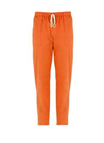 Pantalone In Cotone Unisex Con Elastico e coulisse in vita. Linea Slim. Colori: Arancio, Articolo: Q3P00246 Pitagora