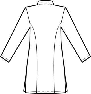 bozzetto casacca da donna portofino a manica lunga vista posteriore