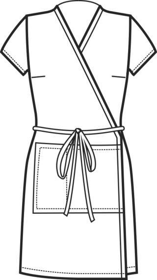 bozzetto kimono lungo vista anteriore