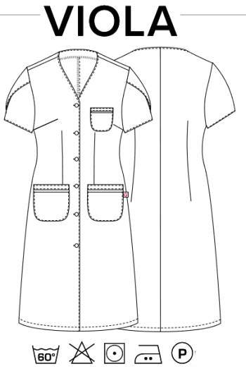 Bozzetto camice o vestaglia da donna di servizio