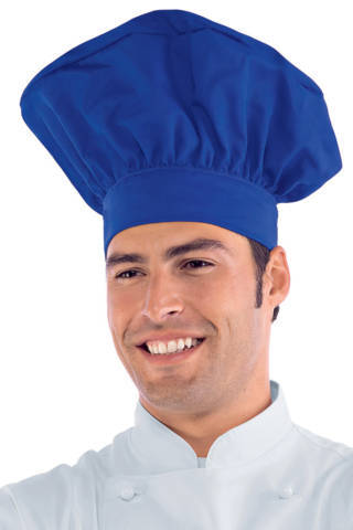 075006 _trendy Cappello Blu Cina Da Cuoco Classico Tinta Unita Regolabile Taglia Unica