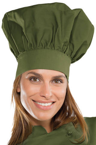 075034 _trendy Cappello verde Militare Da Cuoco Classico Tinta Unita Regolabile Taglia Unica