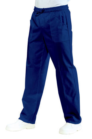 pantalone blu unisex con coulisse e elastico in vita Indumento professionale