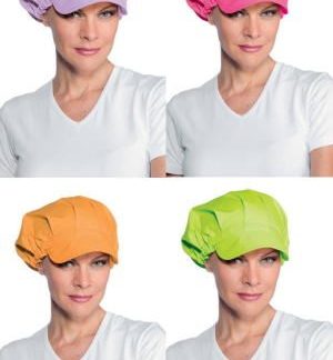 Cappello Donna 4 Colori Lilla Verde Arancio Fuxia Ideale Per Panificio Bar Gelaterie Creperie