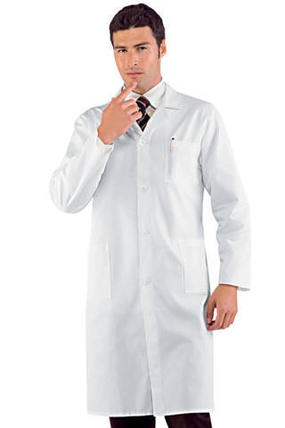 Camice Uomo Slim Bianco Per Medico Dentista Farmacia No Stiro
