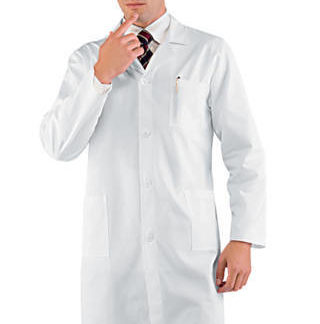 Camice Uomo Bianco Lungo In Cotone Per Medico Dentista Farmacia Professionale
