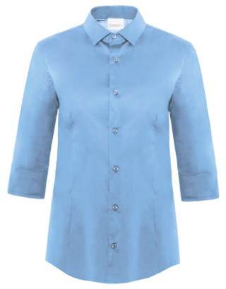 Camicia Azzurra da Donna Slim Elasticizzata per Reception e Sala. Maniche a 3/4