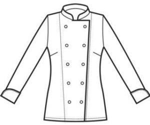 bozzetto anteriore giacca da donna cuoca laduchef