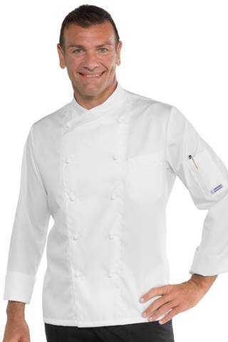 Giacca Per Cuoco Chef Bianco Super Stretch Tessuto Elasticizzato Slim Fit New Line manica lunga
