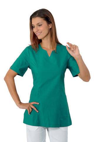 casacca donna verde medicale 100% cotone