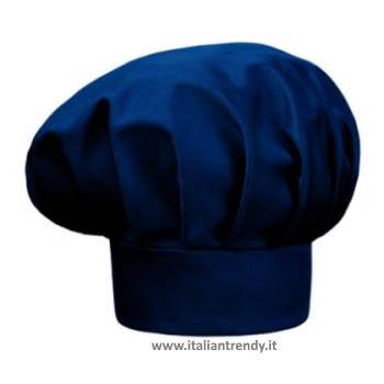 Cappello Cuoco Chef Regolabile Con Velcro Blu Scuro Sailor