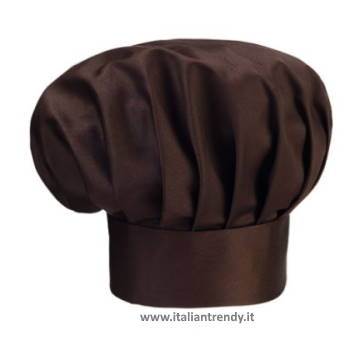 Cappello Cuoco Chef Regolabile Con Velcro Marrone o Brown