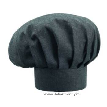 Cappello Cuoco Chef Regolabile Con Velcro Grigio melange