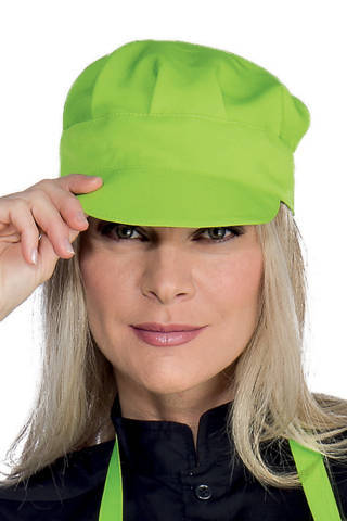 Cappello Cameriere Gelateria Creperia Uomo Donna in tinta unita e in taglia unica verde mela
