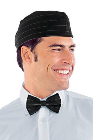 cappello bustina cameriere gelateria creperia uomo donna in liverpool rigato largo nero