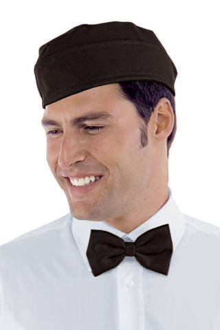 cappello bustina cameriere gelateria creperia uomo donna in testa di moro o marrone scuro