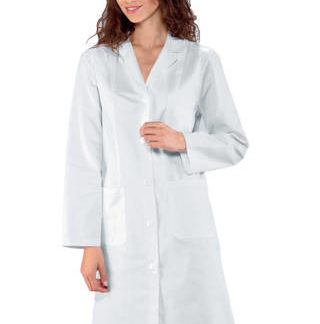 Camice Donna Lungo Bianco Per Medico Farmacista Non Sciancrato