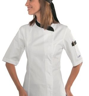 Camice X Ristorante o Cuoco Donna Cuoca BIANCA Professionale Super Leggera Chef 