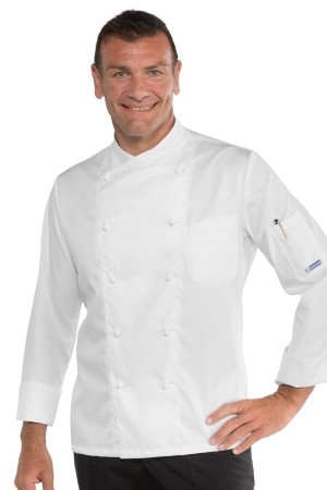 Giacca Per Cuoco Chef Bianco Super Stretch Tessuto Elasticizzato Slim Fit New Line