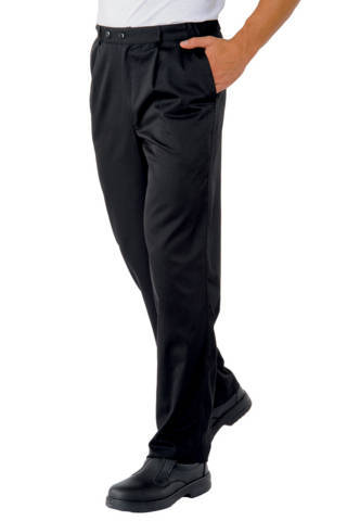 Pantalone Professionale Nero da Lavoro Per Cucina o Pizzeria Classico Con Passanti 0641