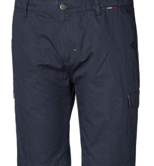 Bermuda blu scuro con tasconi laterali pantaloni a cargo corti
