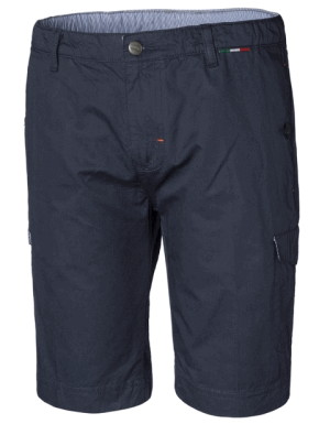 Bermuda blu scuro con tasconi laterali pantaloni a cargo corti