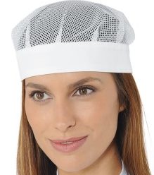 Cappello Bianco Con Retina Per Pasticceria Panificio Alimentari - Art. 078310 Bob