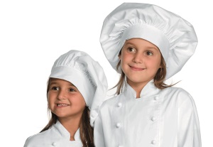 Cappello Da Cuoco Baby Bianco Per Bambini Regolabile 100% Cotone