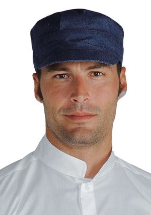 Cappello In chambray di Jeans Blue da Cameriere Gelateria Creperia Uomo Donna