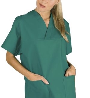 casacca medicale verde chirurgico 100% cotone candeggiabile
