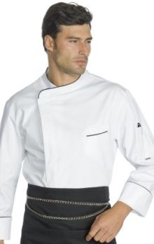 Giacca da Cuoco Chef Traspirante Retro In Rete Bianco+ Nero