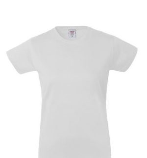 Maglia T-Shirts Donna Cotone 150 g Manica Corta 10 Pezzi Bianco