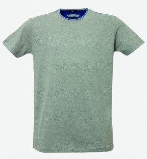 Maglia Grigio Chiaro Da Uomo in Cotone Manica Corta T-Shirts Linea Asciutta Hh164