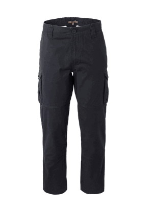 Pantaloni Cargo Blu Da Lavoro Di Cotone Con Tasche Laterali da Uomo