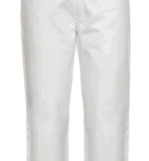 Pantalone Uomo Bianco Da Lavoro in Drill di Cotone Con Tasca Laterale