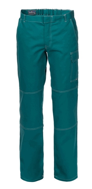 Robusto Pantalone Verde Da Lavoro Drill Cotone Con Tasca Laterale