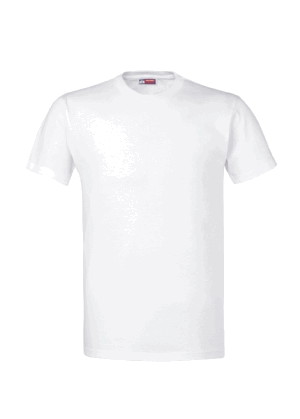 Stock di 10 Maglie Bianche a maniche Corte T-Shirts in Cotone 130 g