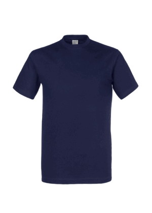 Stock di maglie Blu Scuro a Manica Corta T-Shirts in Cotone 150g